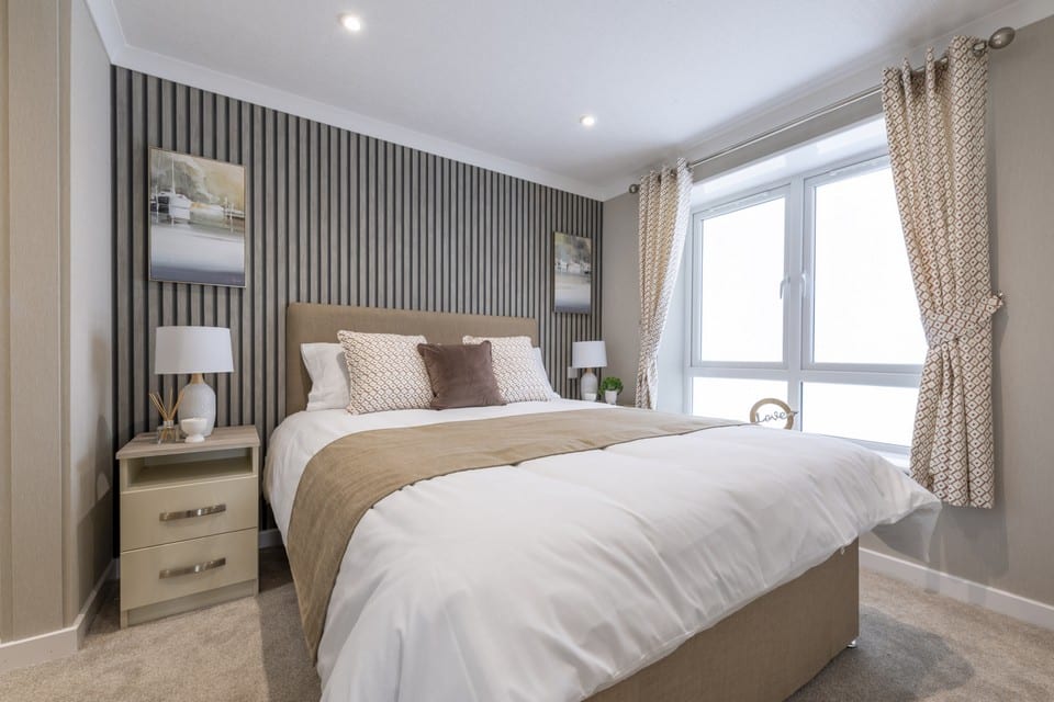 Main bedroom in the Omar Image park home